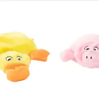 ZippyPaws Squeakie Pad 2-Pack – Duck & Pig