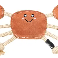 ZippyPaws EcoZippy Suede and Rope Buddies - Crab