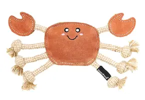 ZippyPaws EcoZippy Suede and Rope Buddies - Crab