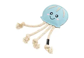 ZippyPaws EcoZippy Suede and Rope Buddies - Jellyfish