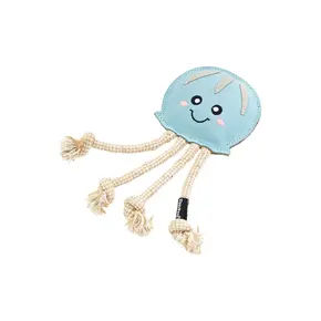 ZippyPaws EcoZippy Suede and Rope Buddies - Jellyfish
