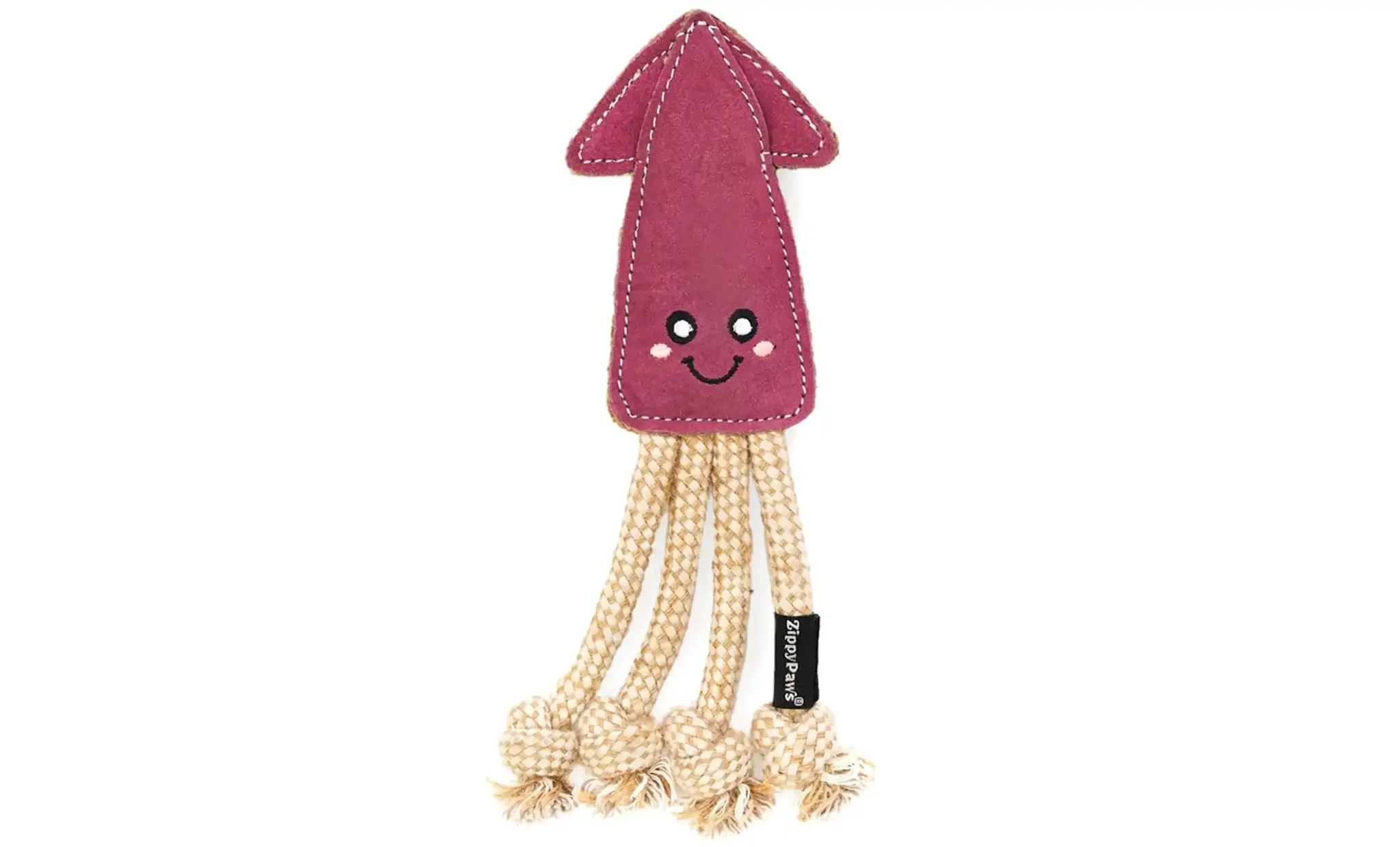 ZippyPaws EcoZippy Suede and Rope Buddies - Squid