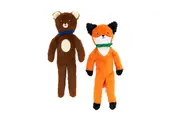 ZippyPaws Fluffy Peltz – Bear and Fox