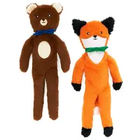 ZippyPaws Fluffy Peltz – Bear and Fox