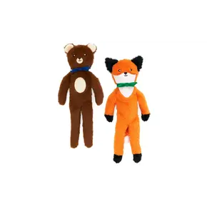 ZippyPaws Fluffy Peltz – Bear and Fox