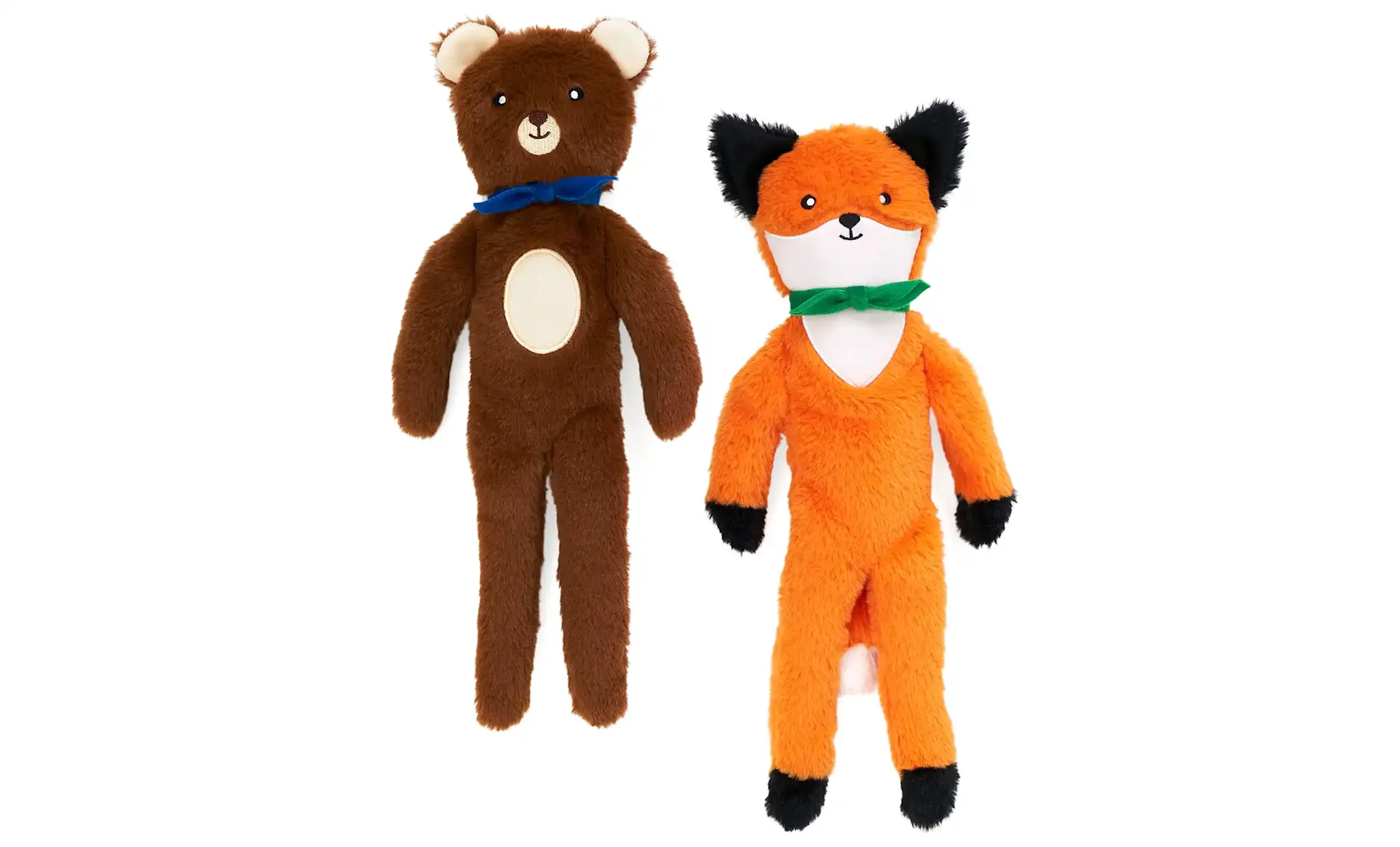 ZippyPaws Fluffy Peltz – Bear and Fox
