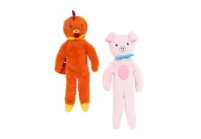 ZippyPaws Fluffy Peltz – Pig and Chicken