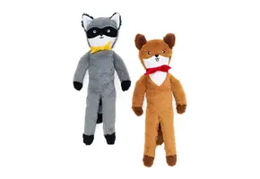 ZippyPaws Fluffy Peltz – Squirrel and Raccoon