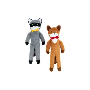 ZippyPaws Fluffy Peltz – Squirrel and Raccoon