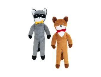 ZippyPaws Fluffy Peltz – Squirrel and Raccoon