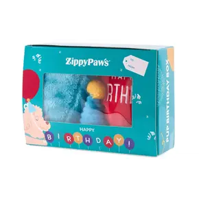 ZippyPaws Pup Birthday Box Blue