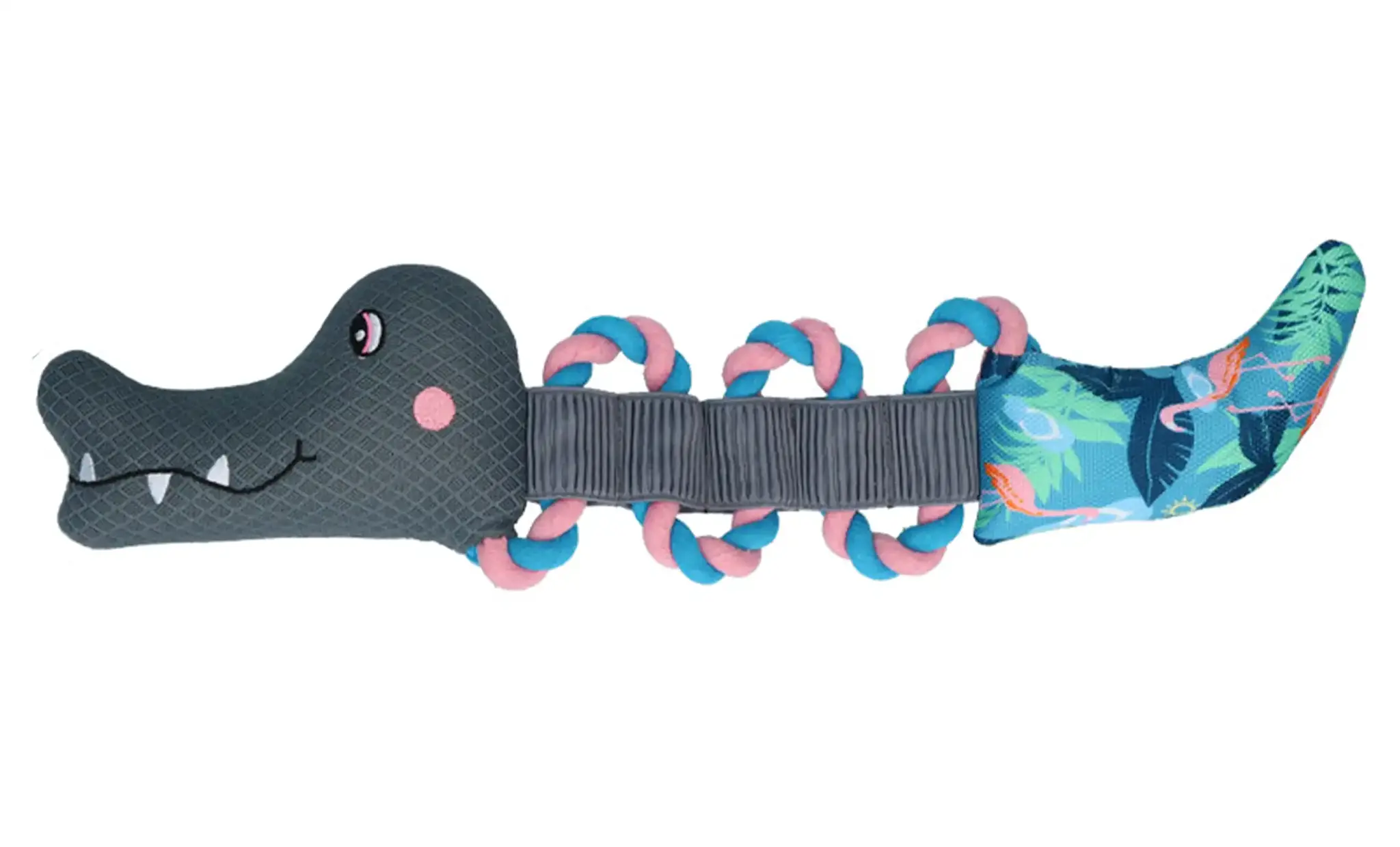 Coolpets Pull Me! Crocky Rope Flamingo