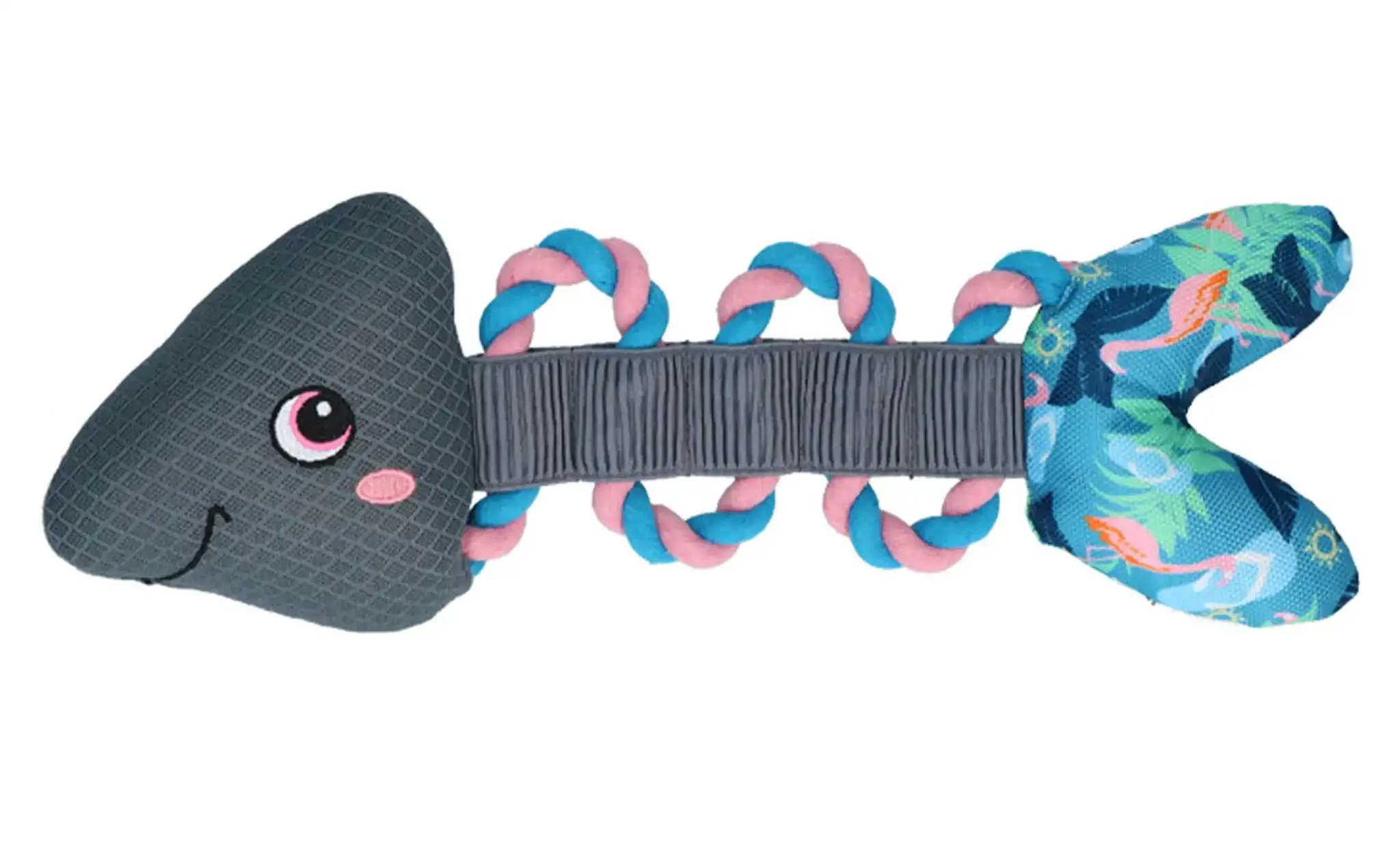 Coolpets Pull Me! Fishy Rope Flamingo