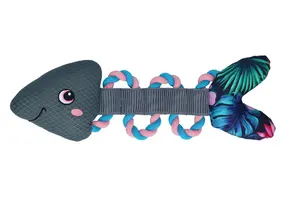 Coolpets Pull Me! Fishy Rope Flower