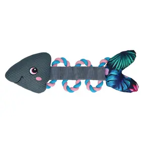 Coolpets Pull Me! Fishy Rope Flower