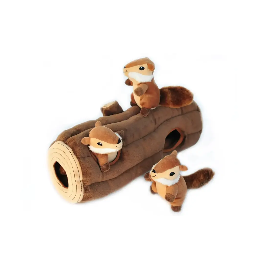 ZippyPaws Burrow Log with Chipmunks