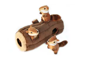 ZippyPaws Burrow Log with Chipmunks