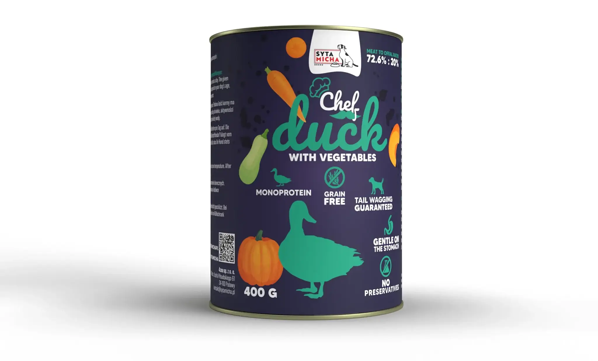 Syta Micha Wet Dog Food Duck with Vegetables