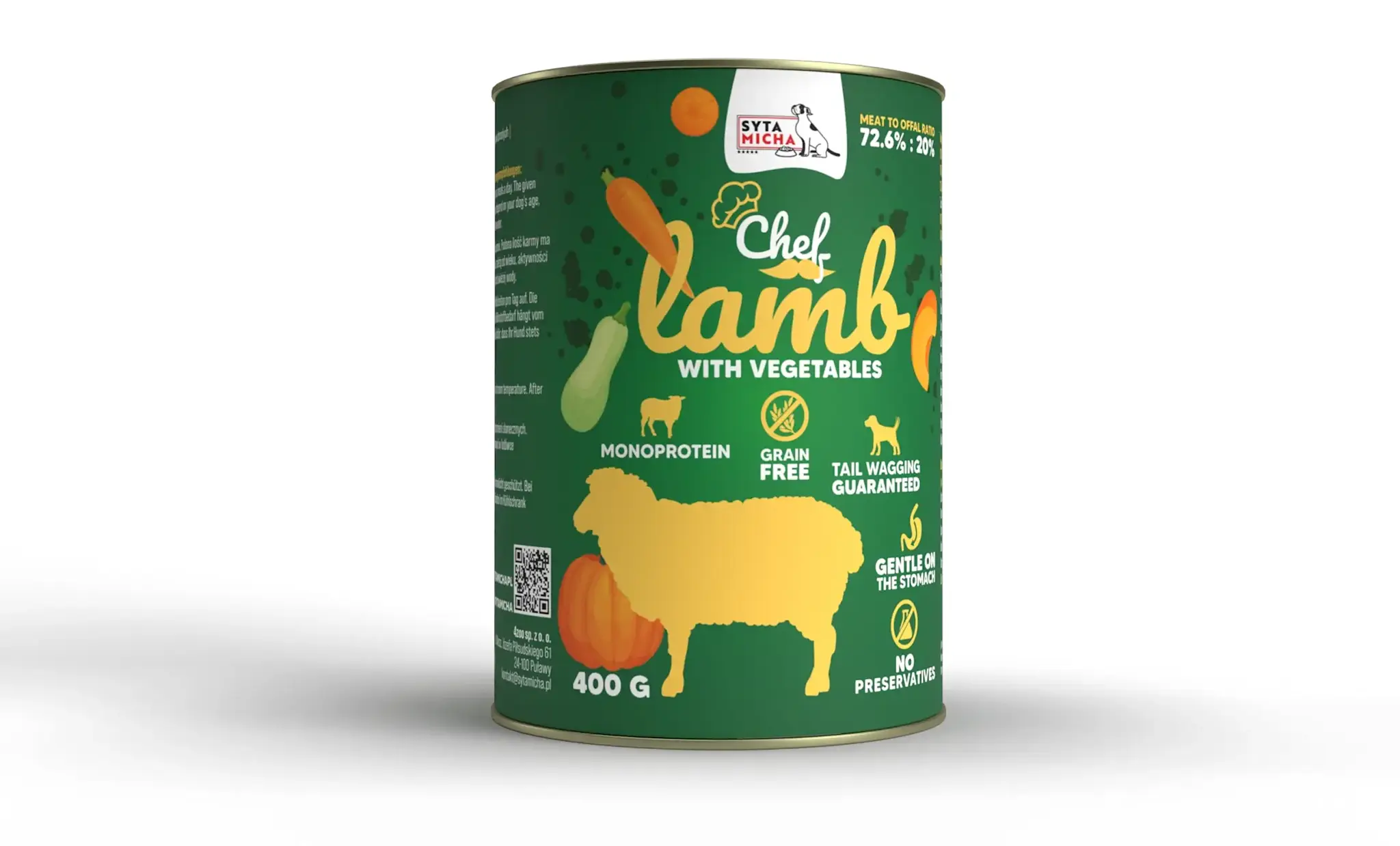 Syta Micha Wet Dog Food Lamb with Vegetables
