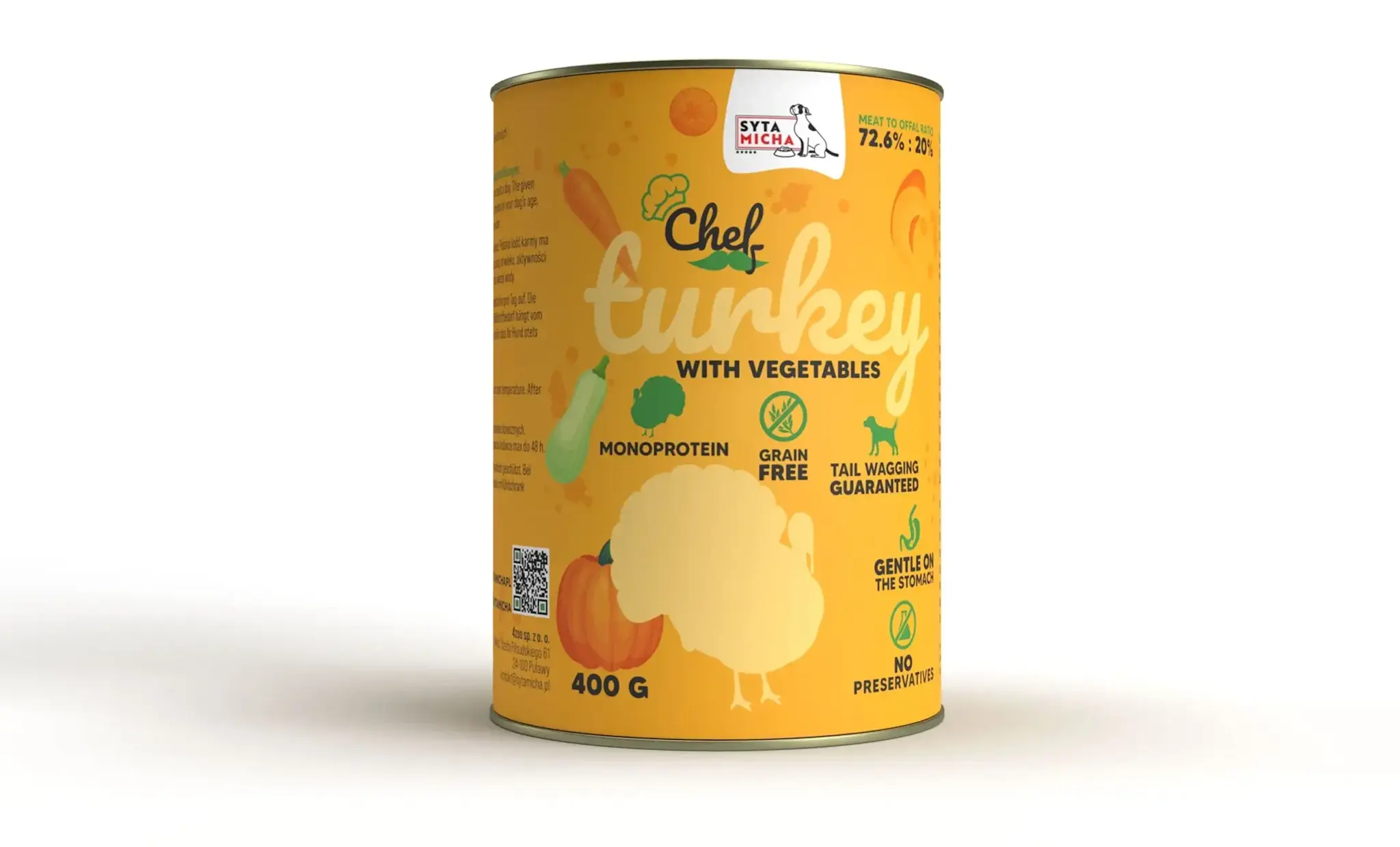 Syta Micha Wet Dog Food Turkey with Vegetables