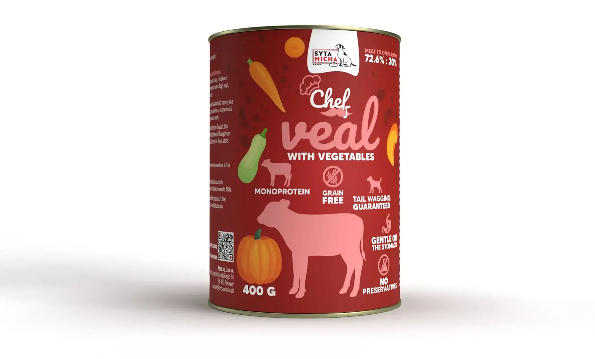 Syta Micha Wet Dog Food Veal with Vegetables