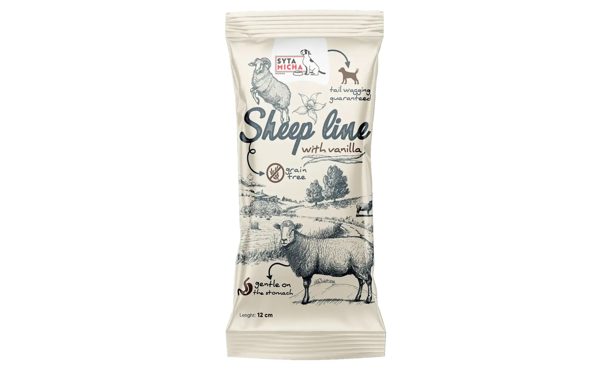 Syta Micha Sheep Line Puppy Chew Bone with Vanilla