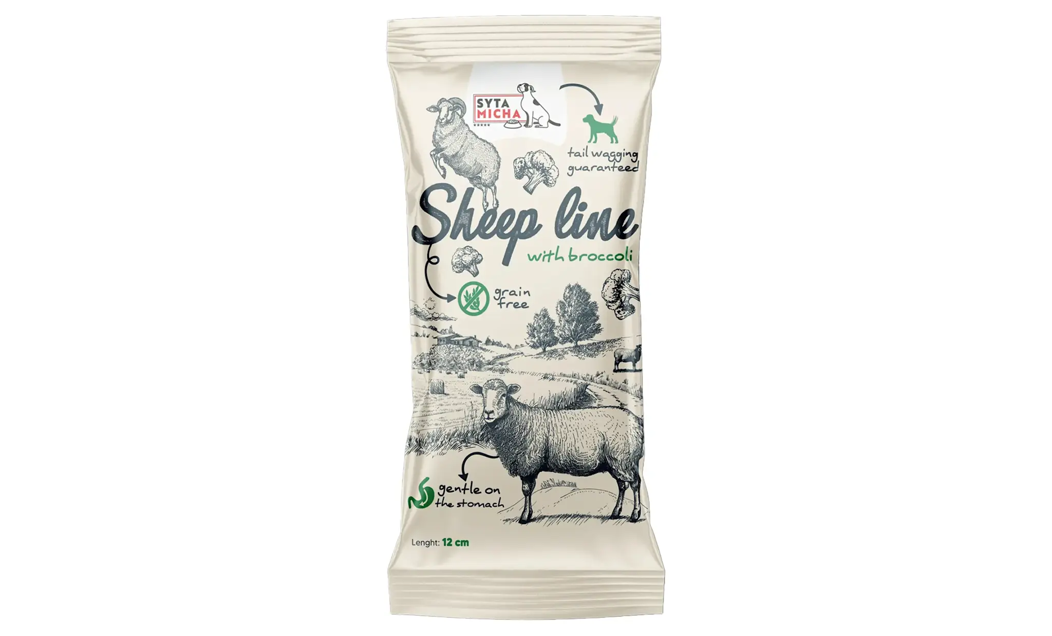 Syta Micha Sheep Line Chew Bone with Broccoli