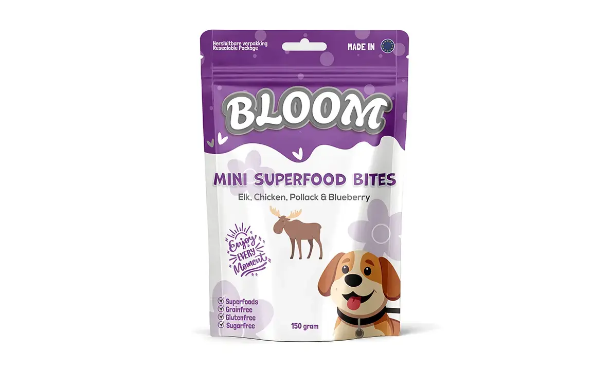 Bloom Mini Superfood Bites Elk, Chicken, Pollack, Blueberry