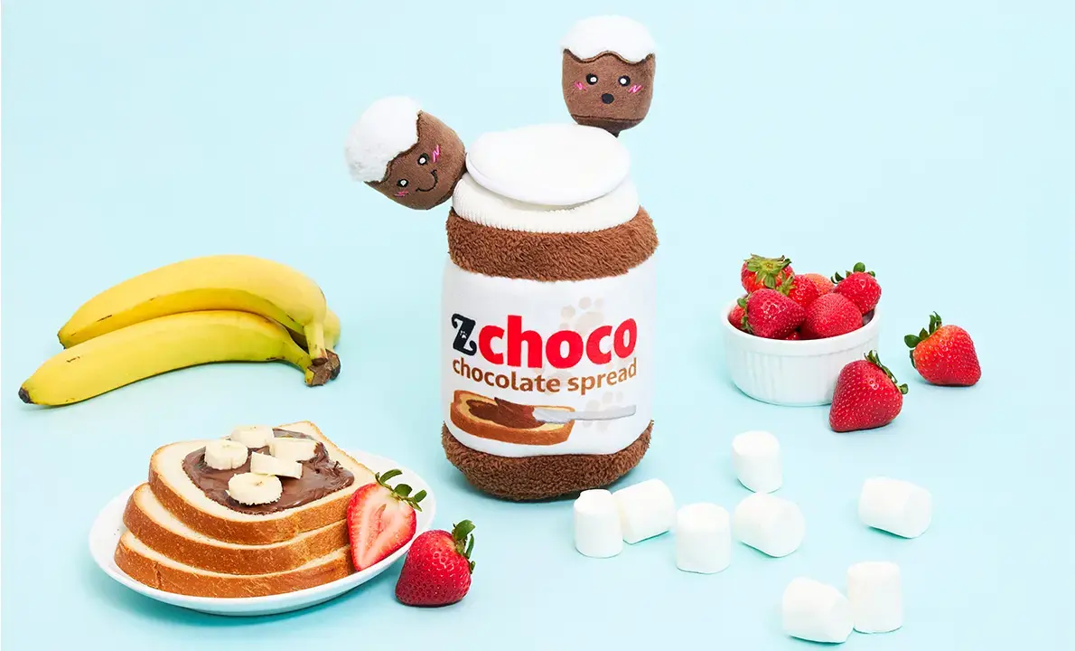 ZippyPaws Bungee Burrow Chocolate Spread Jar
