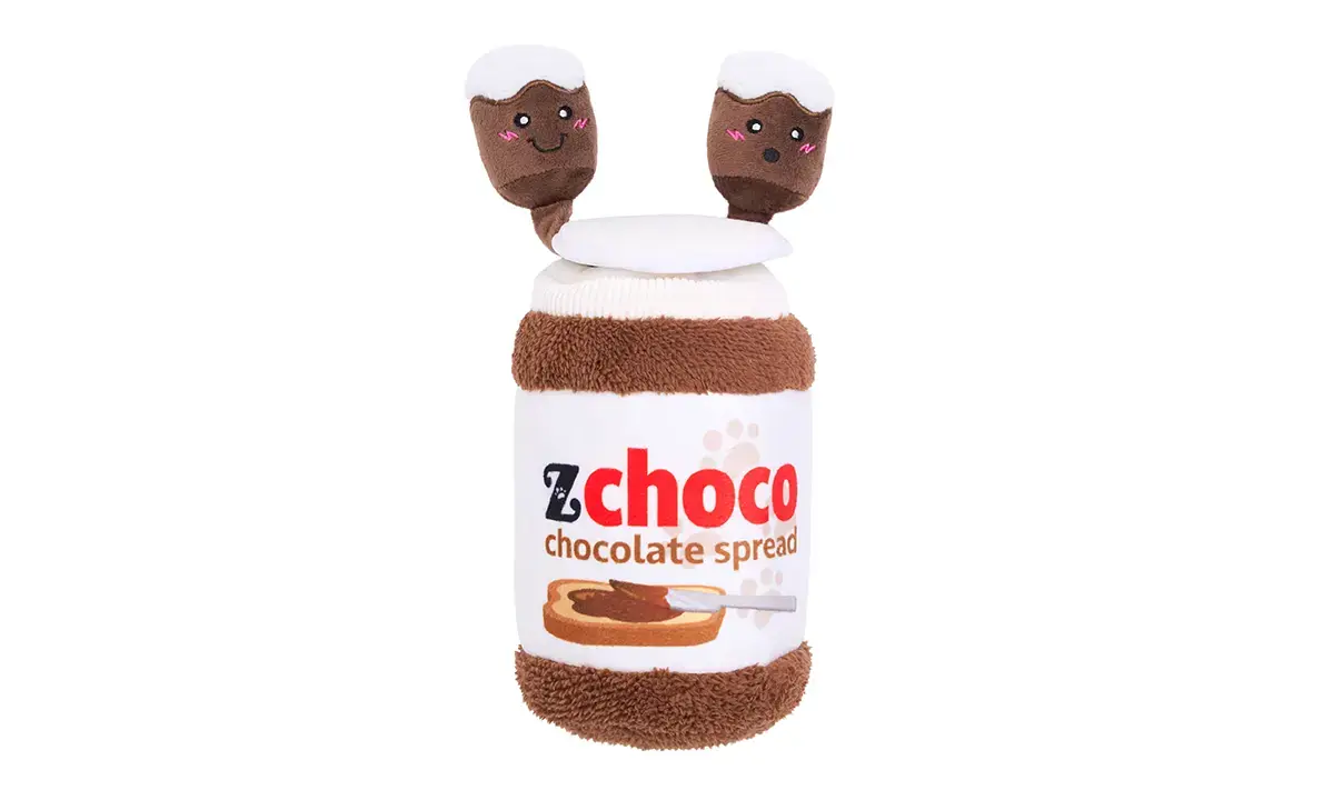 ZippyPaws Bungee Burrow Chocolate Spread Jar