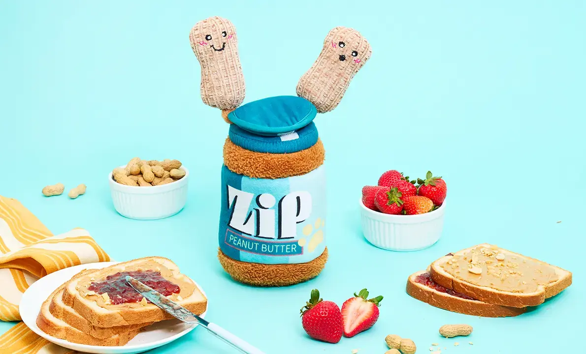 ZippyPaws Bungee Burrow Peanut Butter Jar