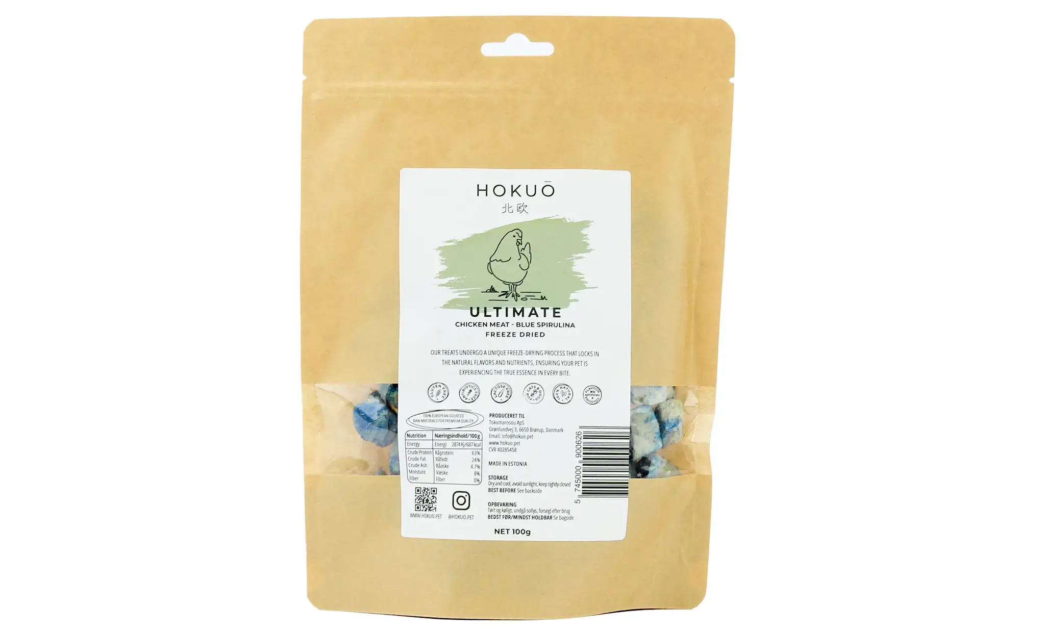Hokuō® Kip met Ultieme Blauwe Spirulina