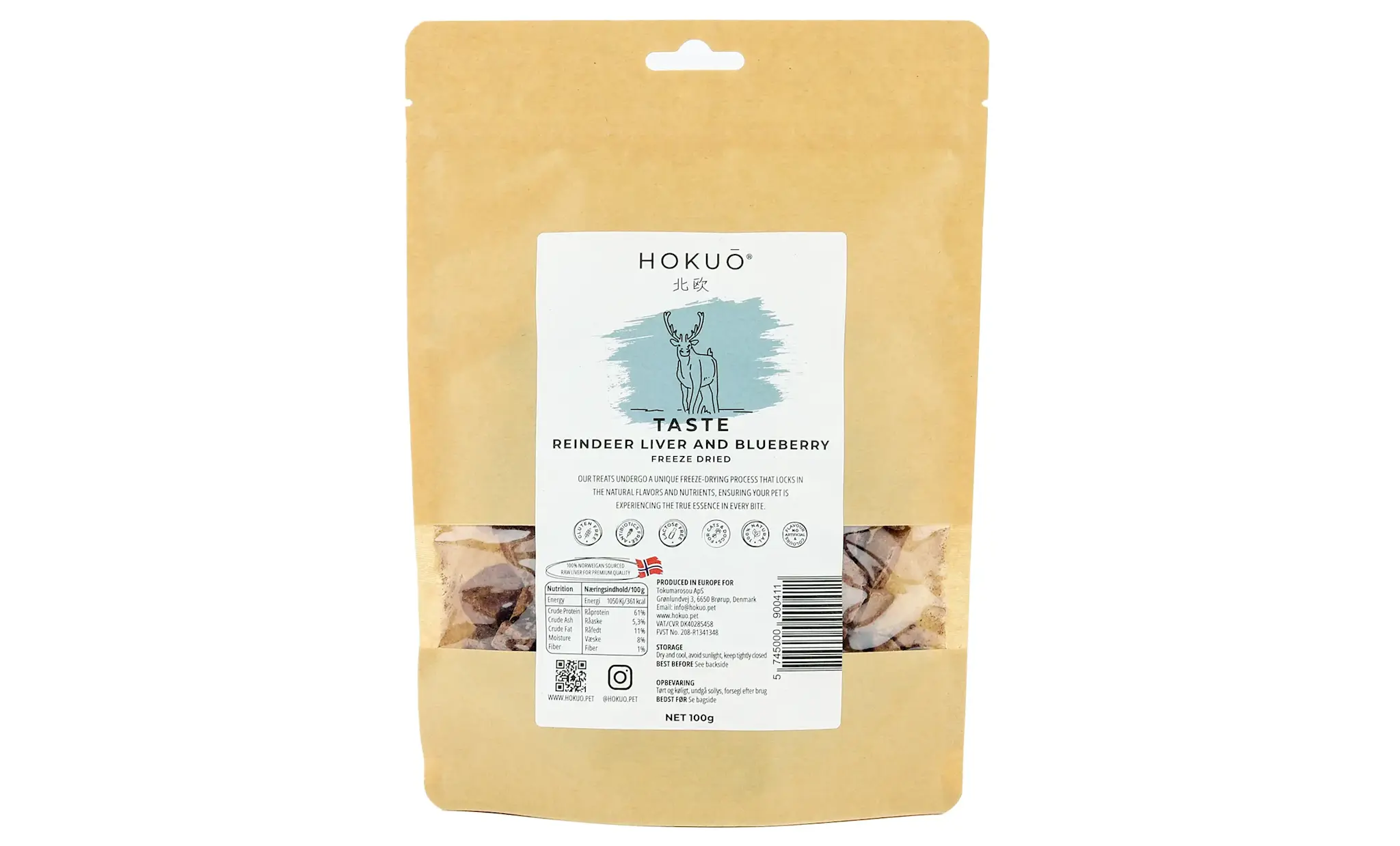 Hokuō® Taste Rendierlever en Bosbessen