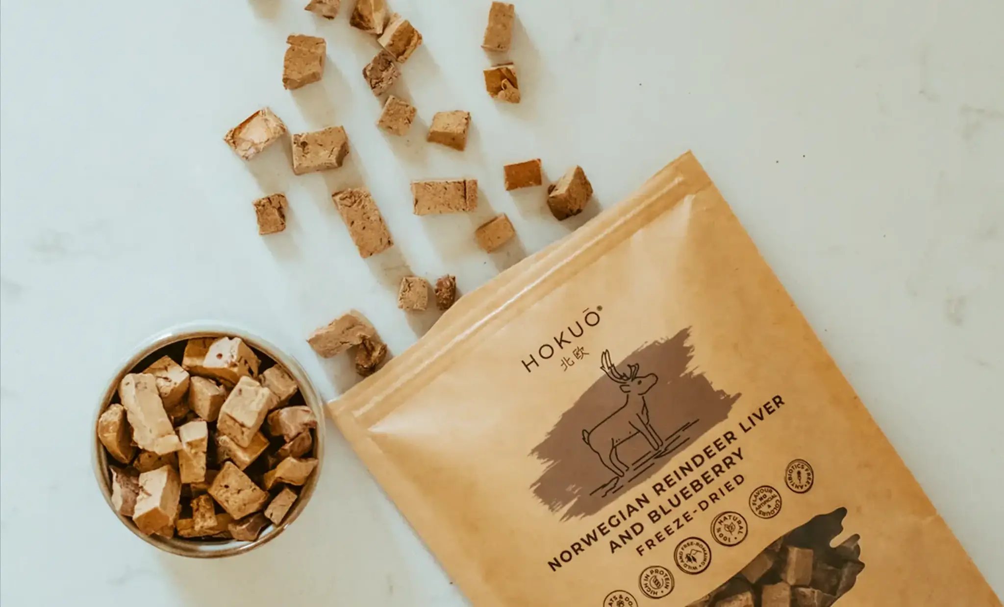 Hokuō® Taste Rendierlever en Bosbessen