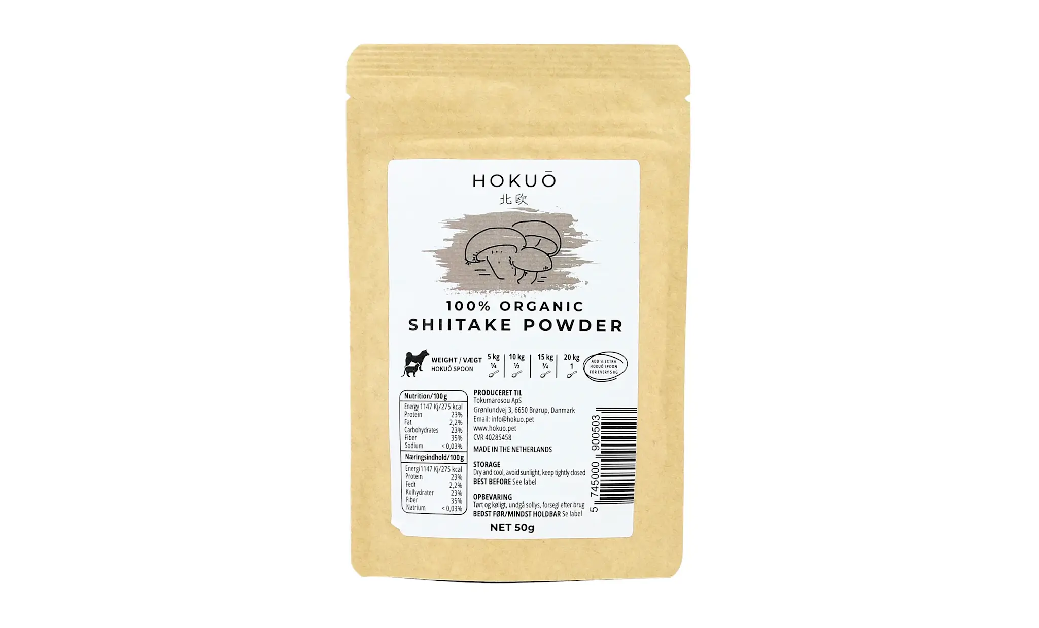 Hokuō® Biologisch Shiitakepoeder