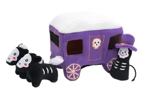 ZippyPaws Halloween Burrow – Haunted Carriage