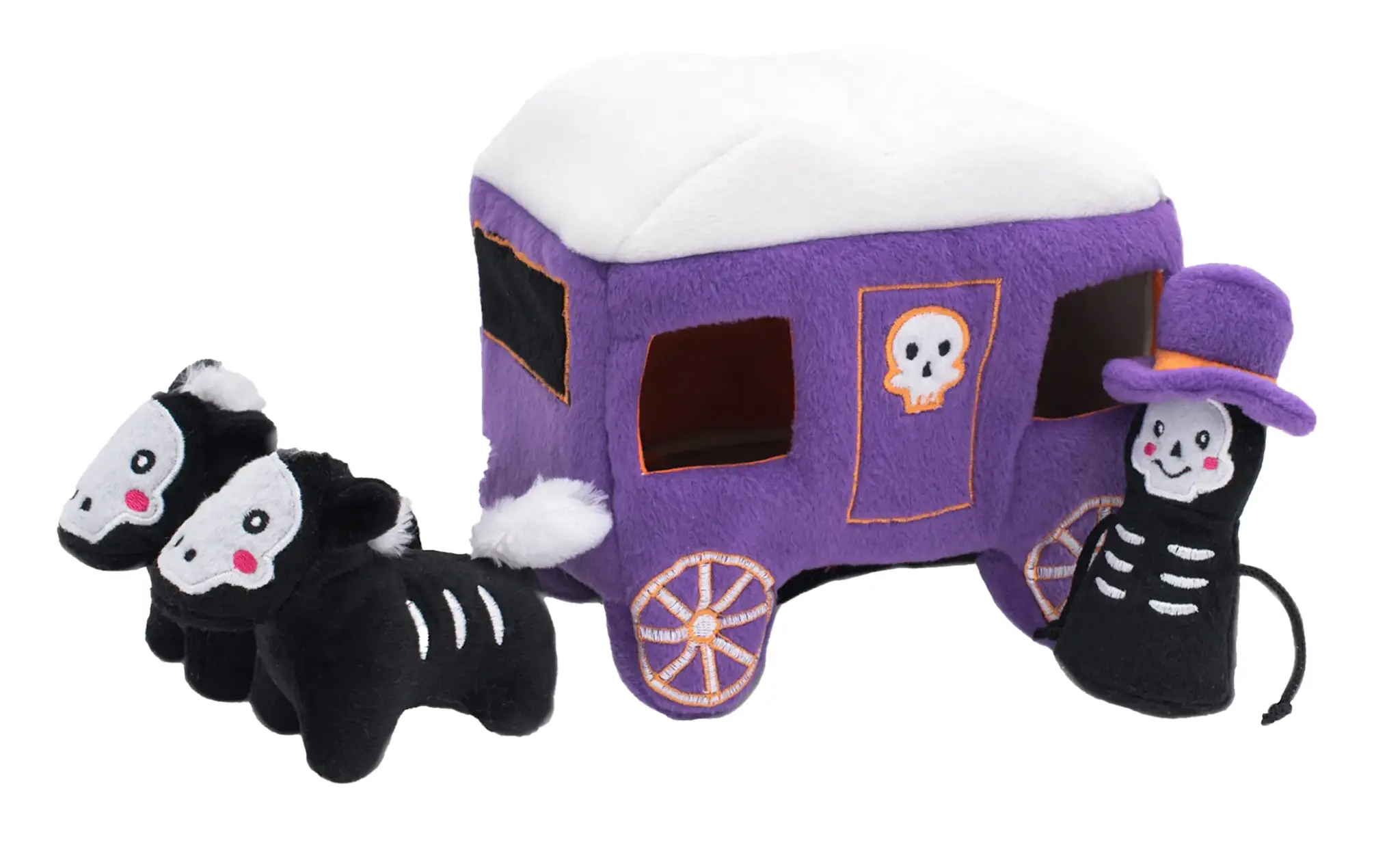ZippyPaws Halloween Burrow – Haunted Carriage