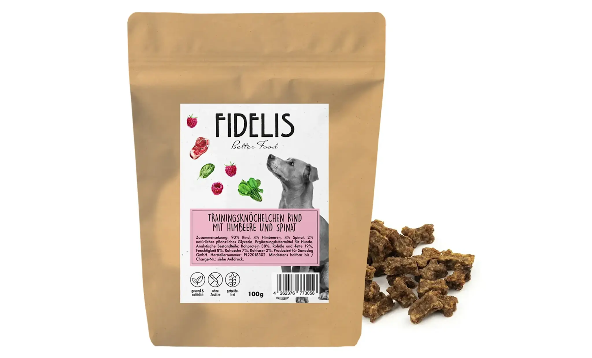 Fidelis Trainers Rund met Frambozen en Spinazie