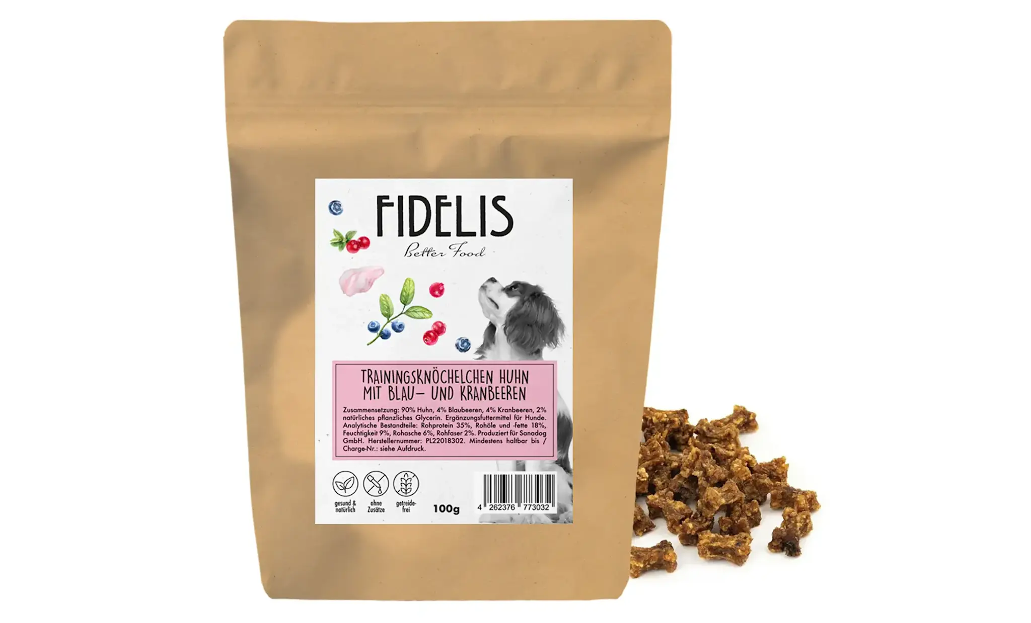 Fidelis Trainers Kip met Bosbessen en Cranberries