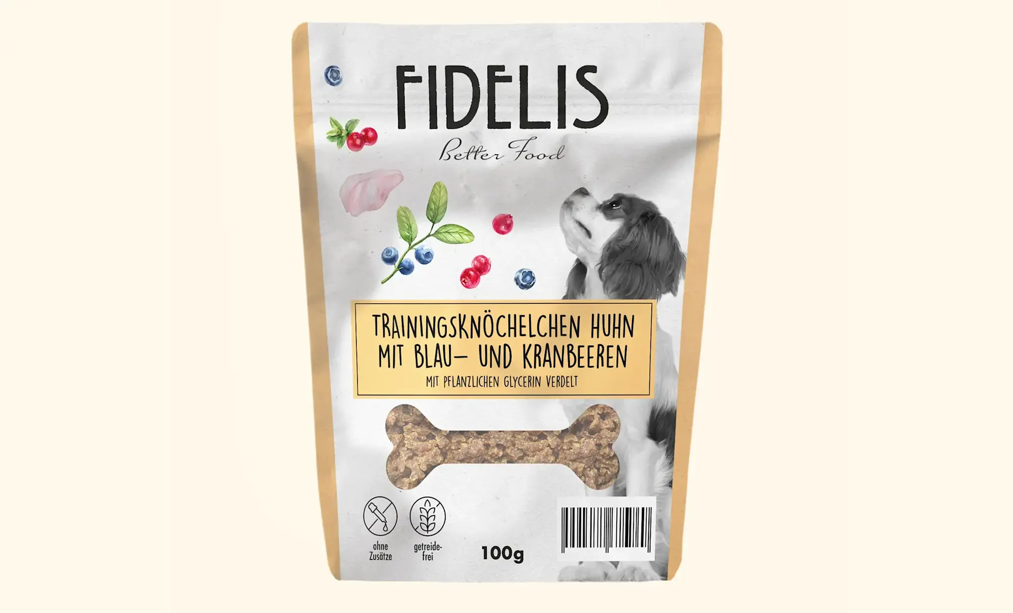 Fidelis Trainers Kip met Bosbessen en Cranberries