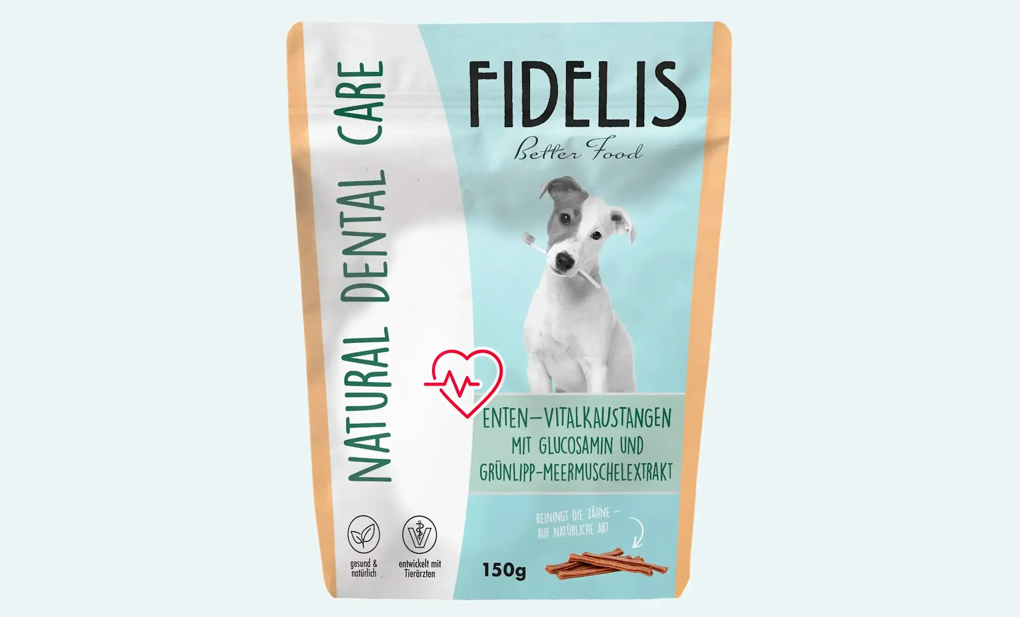 Fidelis Dental Care Kauwsticks Eend met Glucosamine en Groenlipmossel