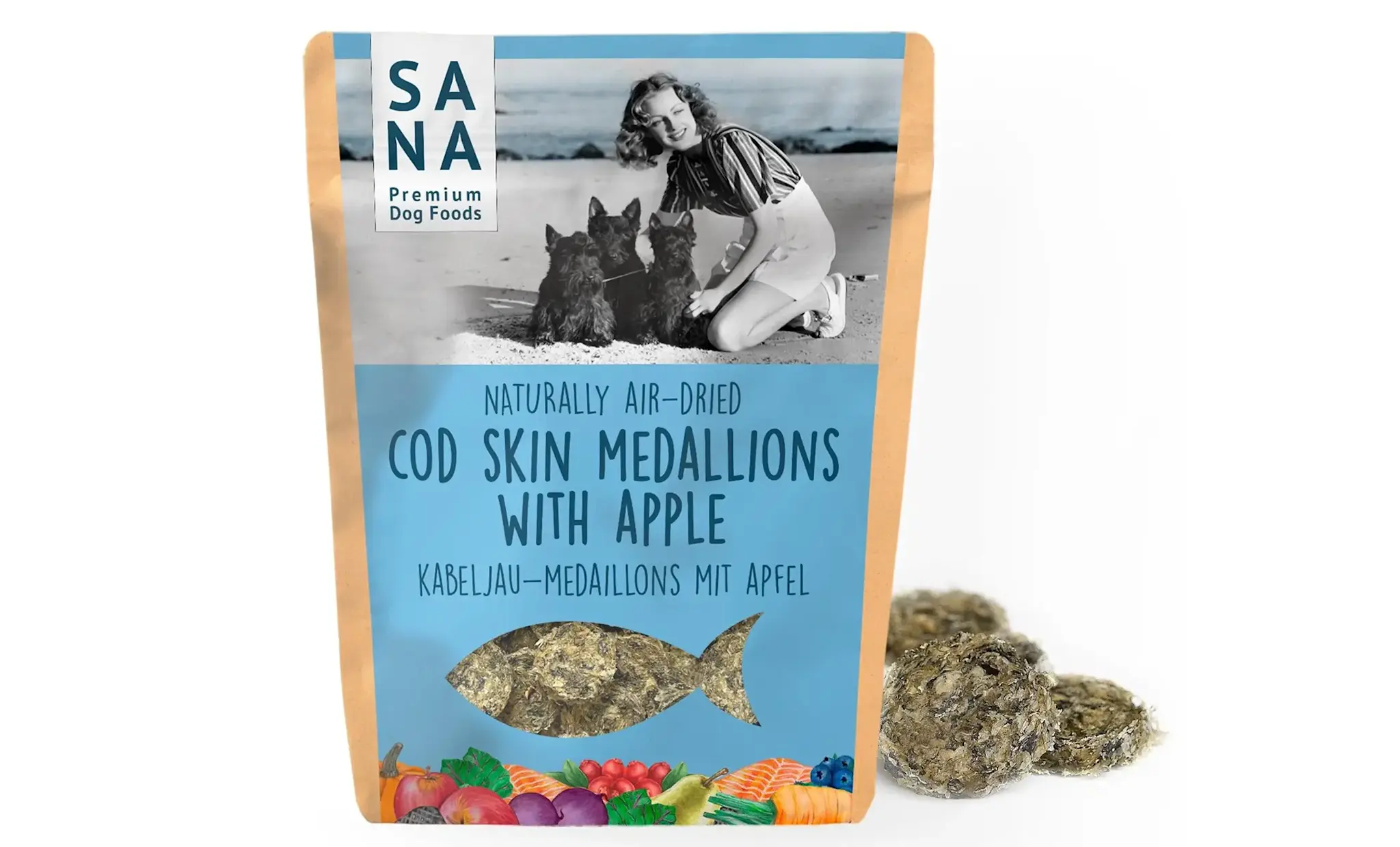 Sanadog Kabeljauwmedaillons met Appel