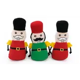 ZippyPaws Holiday Miniz 3-Pack Nutcrackers