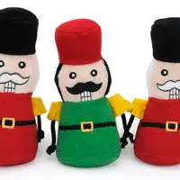 ZippyPaws Holiday Miniz 3-Pack Nutcrackers