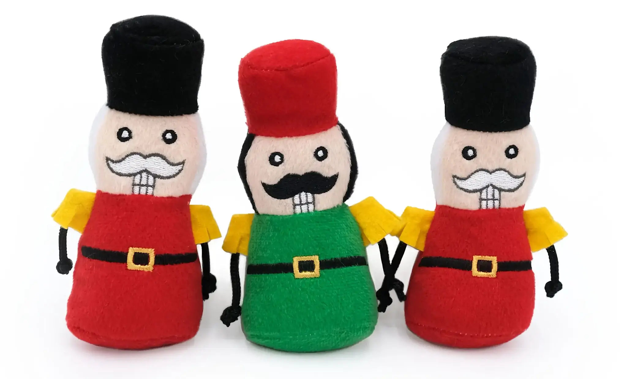 ZippyPaws Holiday Miniz 3-Pack Nutcrackers