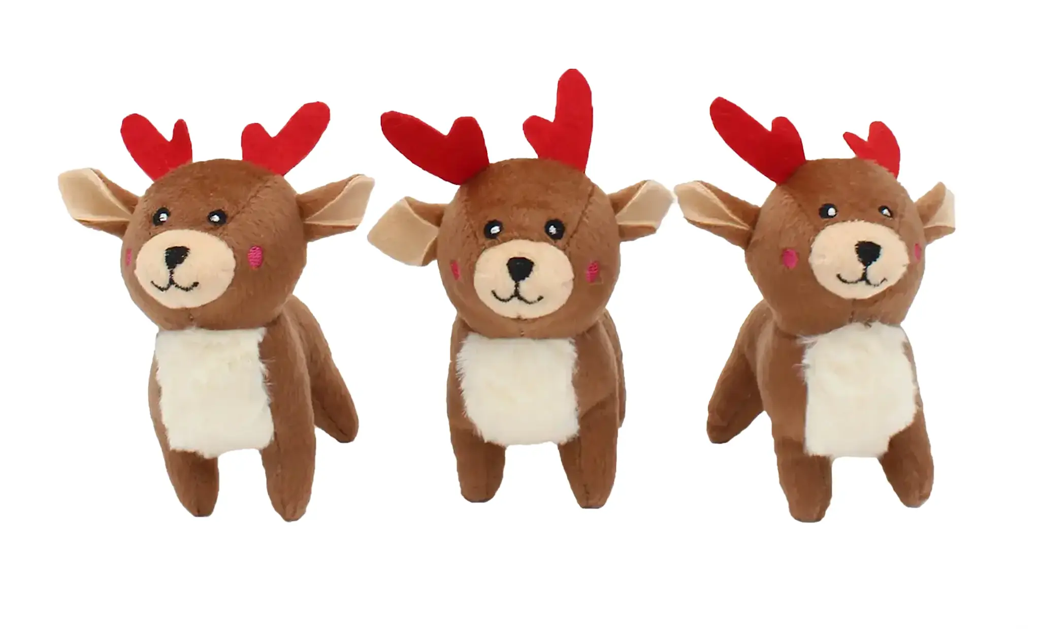 ZippyPaws Holiday Miniz 3-Pack Reindeer