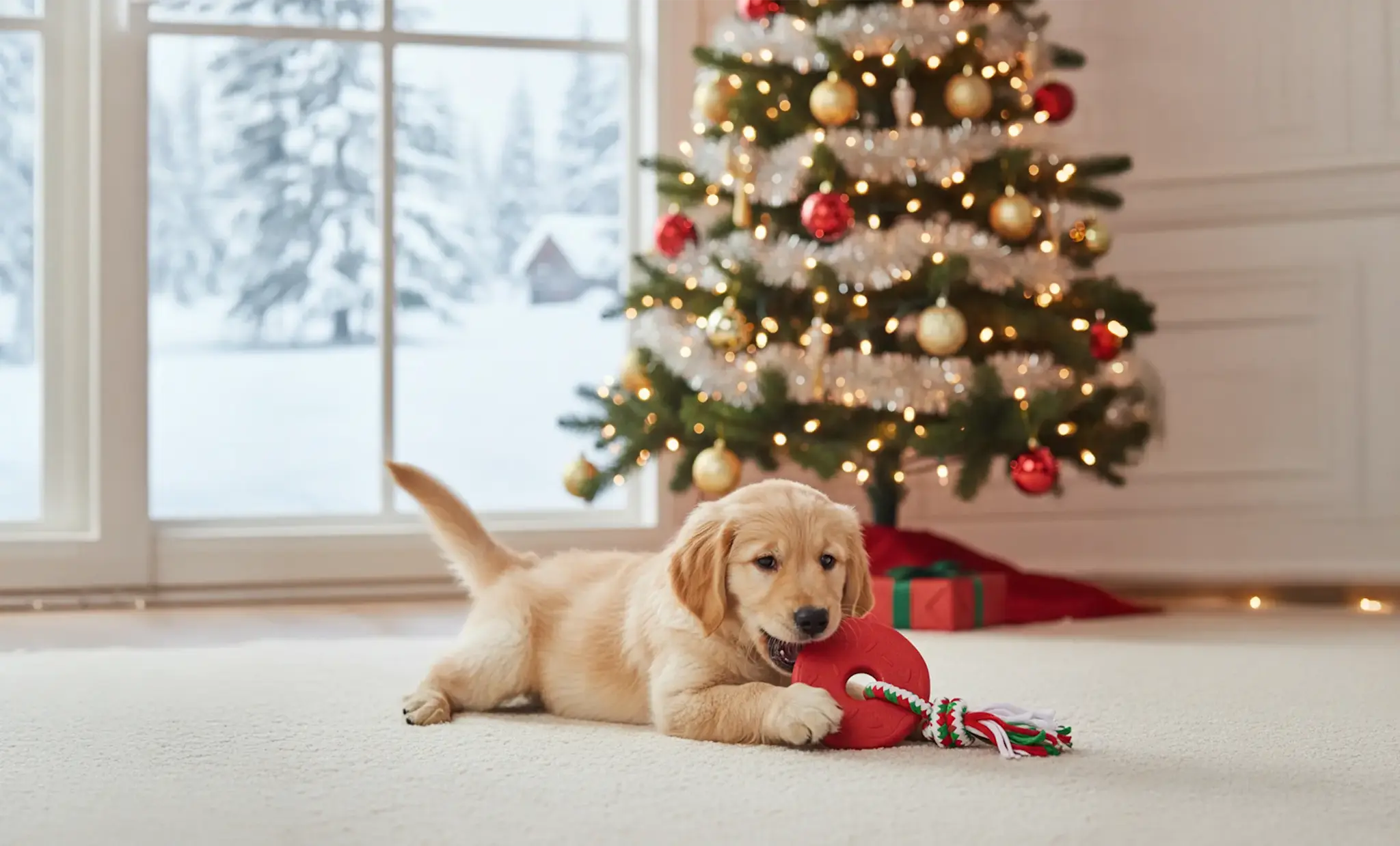 ZippyPaws Holiday ZippyTuff Teetherz – Donut Red