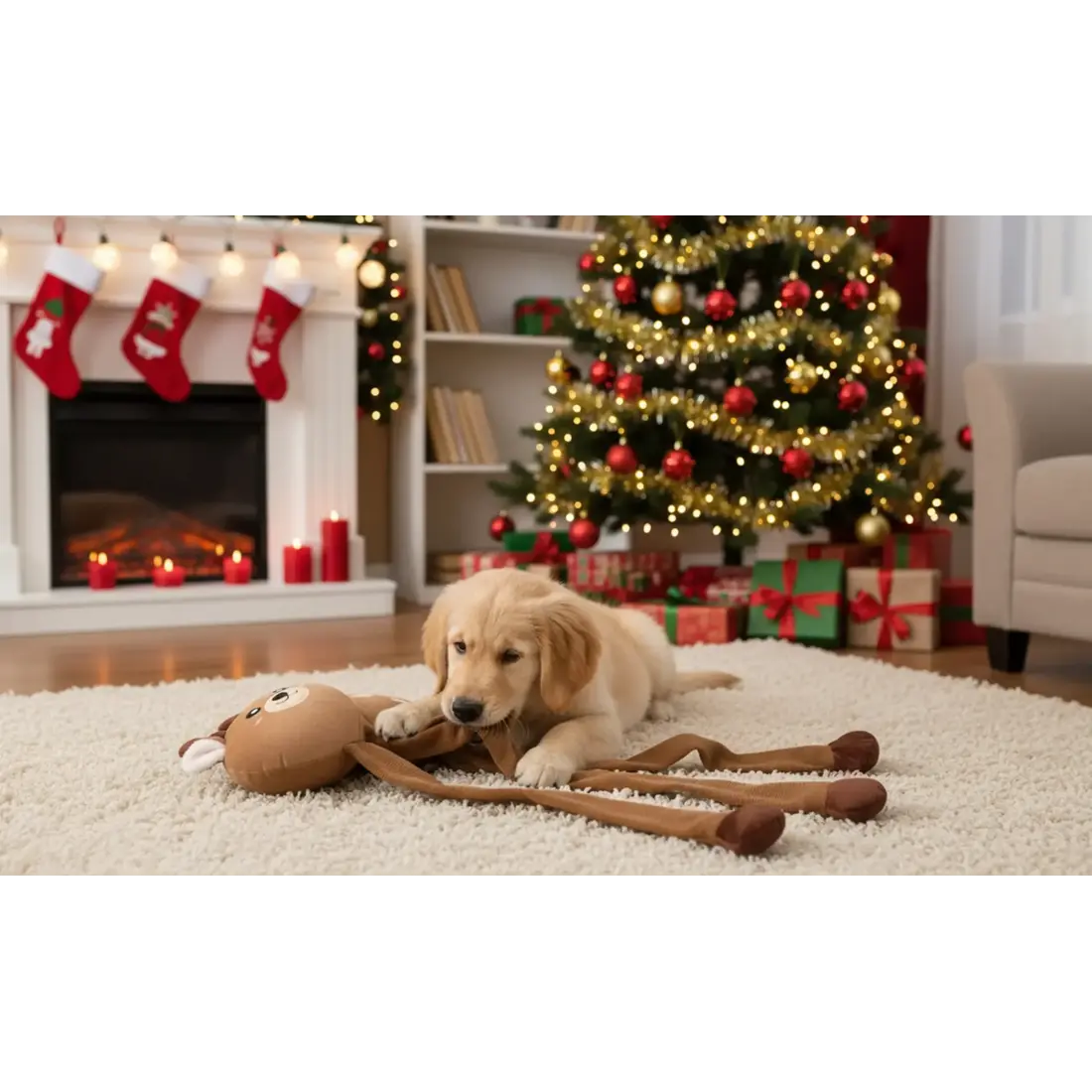 ZippyPaws EcoZippy Holiday Crinkle Reindeer