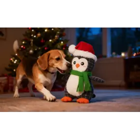 ZippyPaws EcoZippy Holiday Cotton Cuddler - Penguin