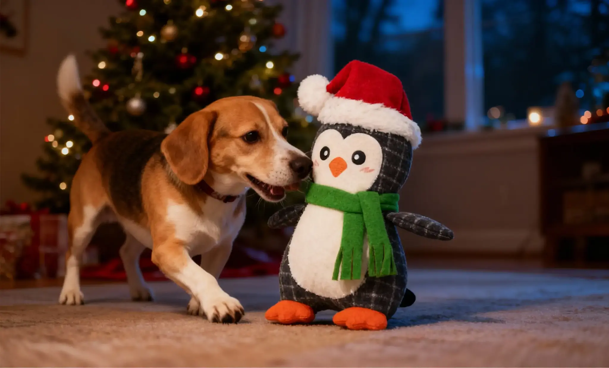 ZippyPaws EcoZippy Holiday Cotton Cuddler - Penguin